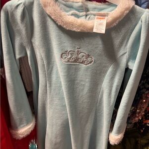 Gymboree princess Light Blue Dress with White Trim